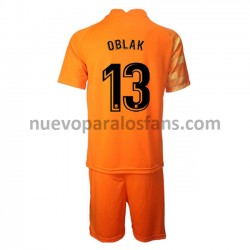Camiseta de Fútbol Atlético Madrid Portero Jan Oblak 13 Niño Casa 2021-2022 Manga Corta