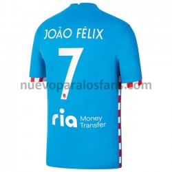 Camiseta de Fútbol Atlético Madrid Joao Felix 7 Tercera 2021-2022 Manga Corta