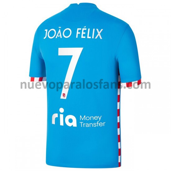 Camiseta de Fútbol Atlético Madrid Joao Felix 7 Tercera 2021-2022 Manga Corta