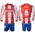 Camiseta de Fútbol Atlético Madrid Koke 6 Niño Casa 2021-2022 Manga Larga