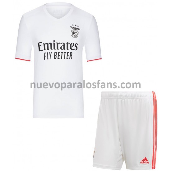 Camiseta de Fútbol Benfica Niño Exterior 2021-2022 Manga Corta