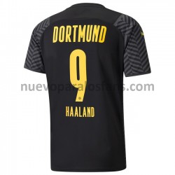 Camiseta de Fútbol Borussia Dortmund Erling Haaland 9 Exterior 2021-2022 Manga Corta