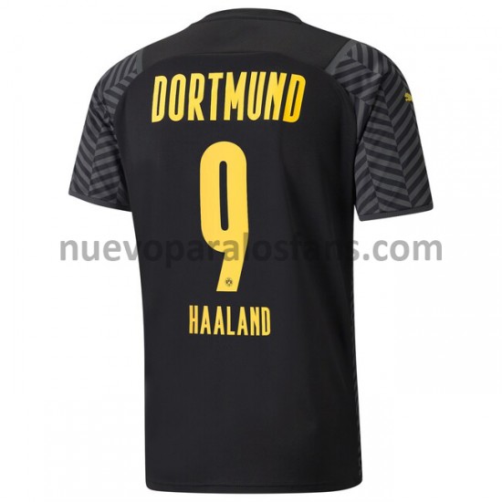 Camiseta de Fútbol Borussia Dortmund Erling Haaland 9 Exterior 2021-2022 Manga Corta