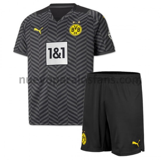 Camiseta de Fútbol Borussia Dortmund Niño Exterior 2021-2022 Manga Corta
