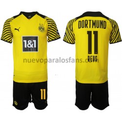 Camiseta de Fútbol Borussia Dortmund Marco Reus 11 Niño Casa 2021-2022 Manga Corta