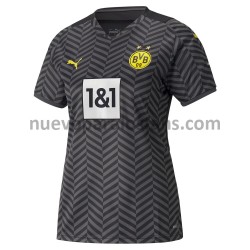 Camiseta de Fútbol Borussia Dortmund Mujer Exterior 2021-2022 Manga Corta