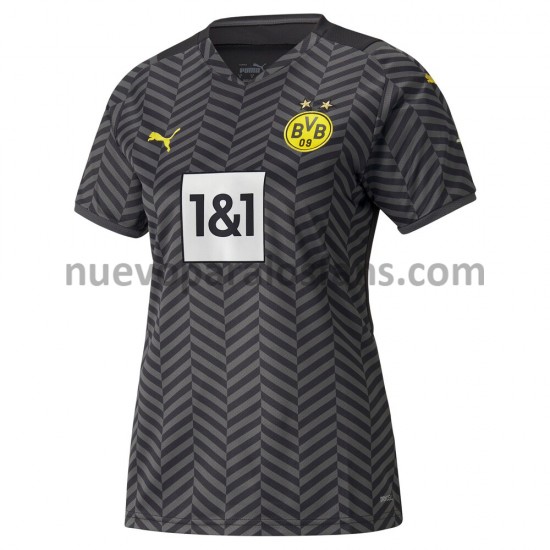 Camiseta de Fútbol Borussia Dortmund Mujer Exterior 2021-2022 Manga Corta