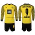 Camiseta de Fútbol Borussia Dortmund Haaland 9 Niño Casa 2021-2022 Manga Larga
