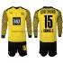 Camiseta de Fútbol Borussia Dortmund Hummels 15 Niño Casa 2021-2022 Manga Larga
