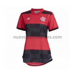 Camiseta de Fútbol CR Flamengo Mujer Casa 2021-2022 Manga Corta