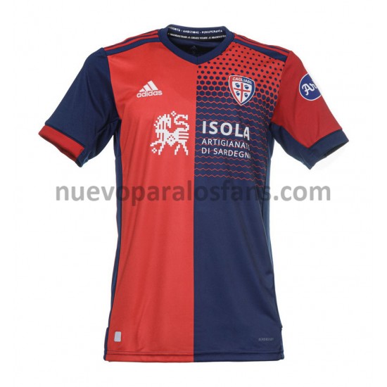 Camiseta de Fútbol Cagliari Casa 2021-2022 Manga Corta