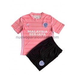 Camiseta de Fútbol Cardiff City Niño Exterior 2021-2022 Manga Corta