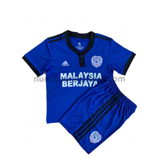 Camiseta de Fútbol Cardiff City Niño Casa 2021-2022 Manga Corta