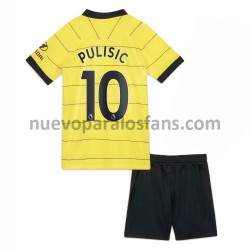 Camiseta de Fútbol Chelsea Christian Pulisic 10 Niño Exterior 2021-2022 Manga Corta