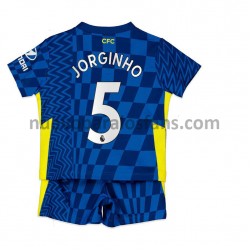 Camiseta de Fútbol Chelsea Jorginho 5 Niño Casa 2021-2022 Manga Corta