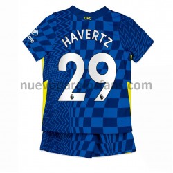Camiseta de Fútbol Chelsea Kai Havertz 29 Niño Casa 2021-2022 Manga Corta