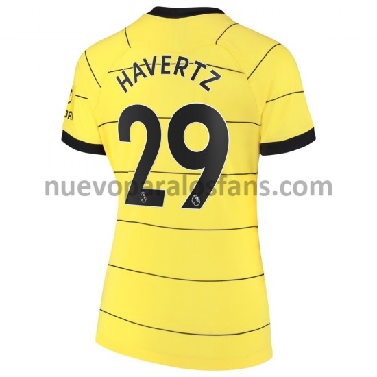 Camiseta de Fútbol Chelsea Kai Havertz 29 Mujer Exterior 2021-2022 Manga Corta