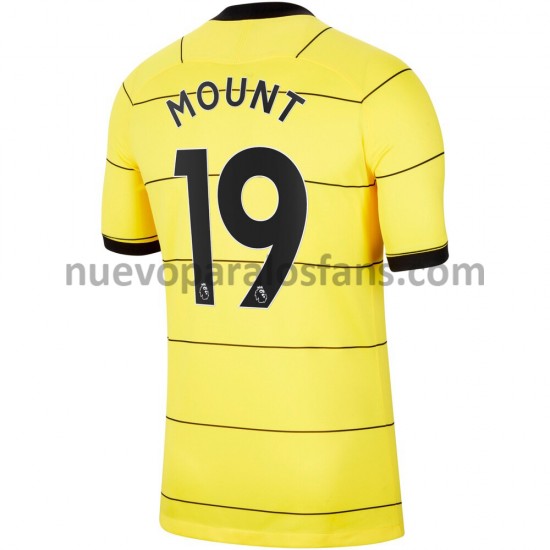 Camiseta de Fútbol Chelsea Mason Mount 19 Exterior 2021-2022 Manga Corta