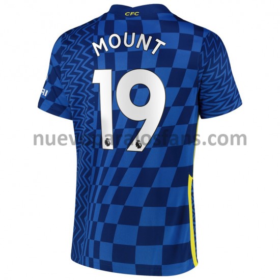 Camiseta de Fútbol Chelsea Mason Mount 19 Casa 2021-2022 Manga Corta