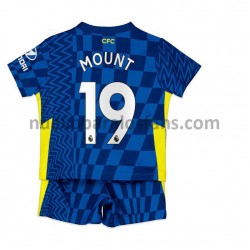Camiseta de Fútbol Chelsea Mason Mount 19 Niño Casa 2021-2022 Manga Corta