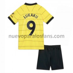 Camiseta de Fútbol Chelsea Romelu Lukaku 9 Niño Exterior 2021-2022 Manga Corta