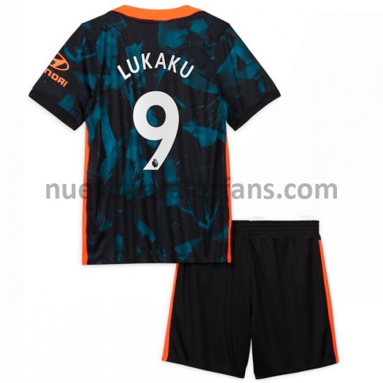 Camiseta de Fútbol Chelsea Romelu Lukaku 9 Niño Tercera 2021-2022 Manga Corta
