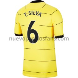 Camiseta de Fútbol Chelsea Thiago Silva 6 Exterior 2021-2022 Manga Corta