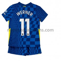 Camiseta de Fútbol Chelsea Timo Werner 11 Niño Casa 2021-2022 Manga Corta