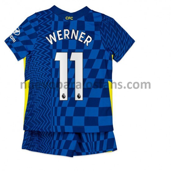 Camiseta de Fútbol Chelsea Timo Werner 11 Niño Casa 2021-2022 Manga Corta