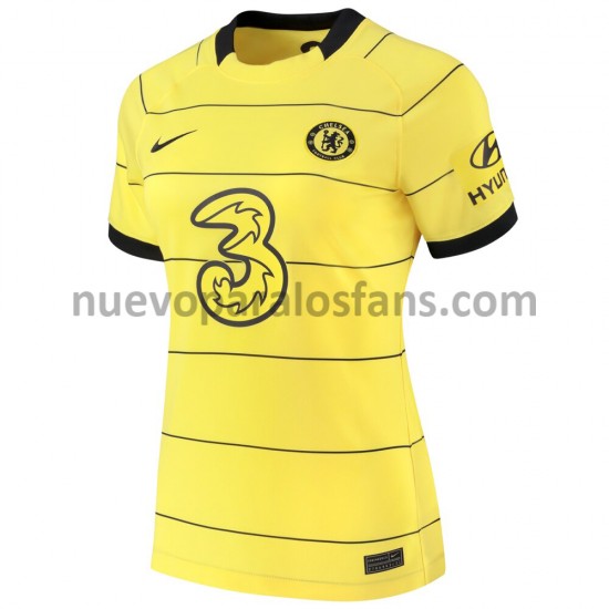 Camiseta de Fútbol Chelsea Mujer Exterior 2021-2022 Manga Corta