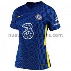 Camiseta de Fútbol Chelsea Mujer Casa 2021-2022 Manga Corta
