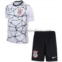 Camiseta de Fútbol Corinthians Niño Casa 2021-2022 Manga Corta