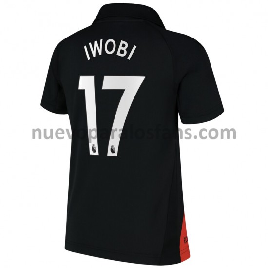 Camiseta de Fútbol Everton Alex Iwobi 17 Exterior 2021-2022 Manga Corta