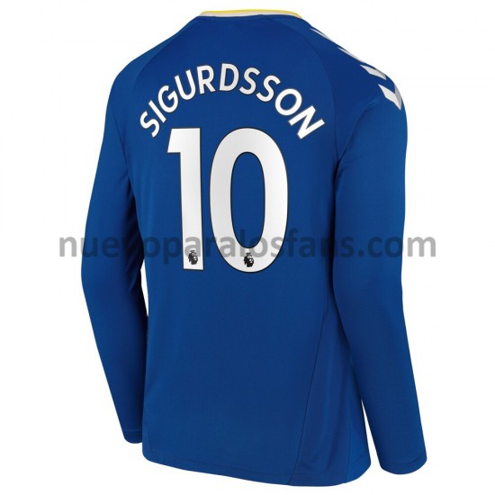 Camiseta de Fútbol Everton Gylfi Sigurosson 10 Casa 2021-2022 Manga Larga