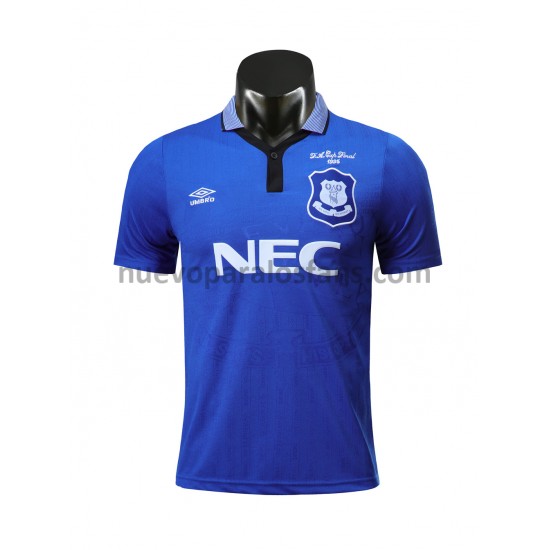 Camiseta de Fútbol Everton Retro Casa 1995 Manga Corta
