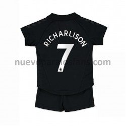 Camiseta de Fútbol Everton Richarlison 7 Niño Exterior 2021-2022 Manga Corta