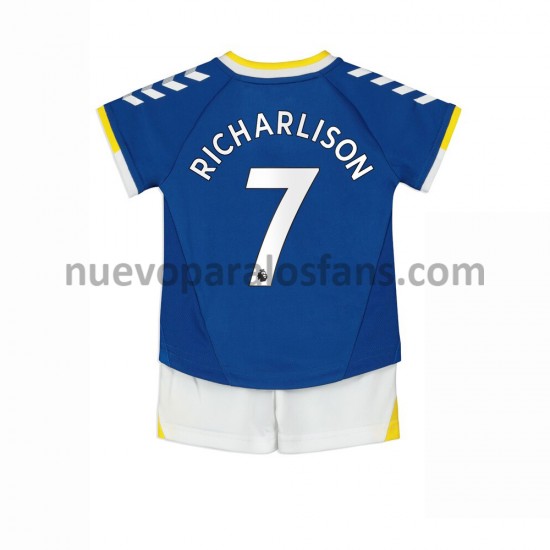 Camiseta de Fútbol Everton Richarlison 7 Niño Casa 2021-2022 Manga Corta