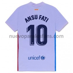 Camiseta de Fútbol FC Barcelona Ansu Fati 10 Exterior 2021-2022 Manga Corta