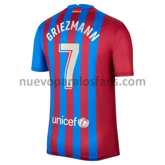 Camiseta de Fútbol FC Barcelona Antoine Griezmann 7 Casa 2021-2022 Manga Corta