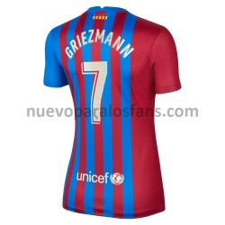 Camiseta de Fútbol FC Barcelona Antoine Griezmann 7 Mujer Casa 2021-2022 Manga Corta