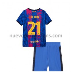 Camiseta de Fútbol FC Barcelona Frenkie de Jong 21 Niño Tercera 2021-2022 Manga Corta