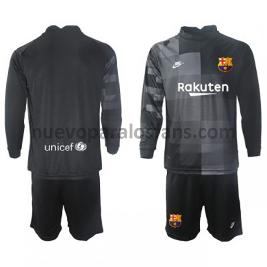 Camiseta de Fútbol FC Barcelona Portero Niño Exterior 2021-2022 Manga Larga