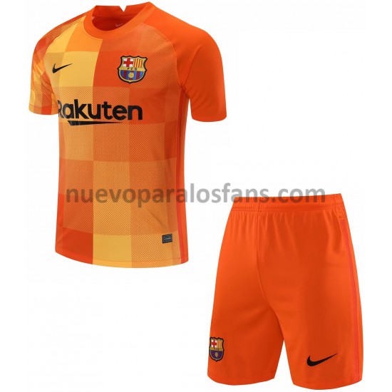 Camiseta de Fútbol FC Barcelona Portero Niño Casa 2021-2022 Manga Corta