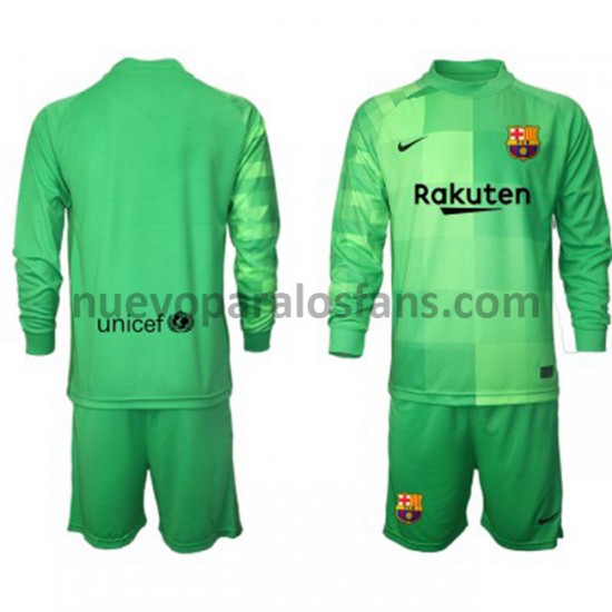 Camiseta de Fútbol FC Barcelona Portero Niño Tercera 2021-2022 Manga Larga