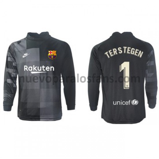 Camiseta de Fútbol FC Barcelona Portero Ter Stegen 1 Exterior 2021-2022 Manga Larga