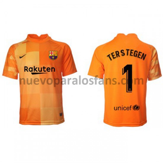 Camiseta de Fútbol FC Barcelona Portero Ter Stegen 1 Casa 2021-2022 Manga Corta