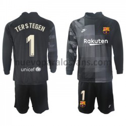 Camiseta de Fútbol FC Barcelona Portero Ter Stegen 1 Niño Exterior 2021-2022 Manga Larga