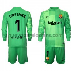 Camiseta de Fútbol FC Barcelona Portero Ter Stegen 1 Niño Tercera 2021-2022 Manga Larga