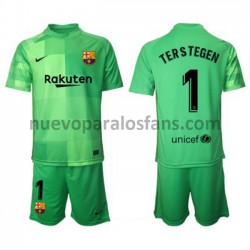 Camiseta de Fútbol FC Barcelona Portero Ter Stegen 1 Niño Tercera 2021-2022 Manga Corta
