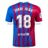 Camiseta de Fútbol FC Barcelona Jordi Alba 18 Casa 2021-2022 Manga Corta